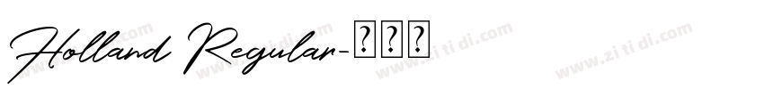 Holland Regular字体转换